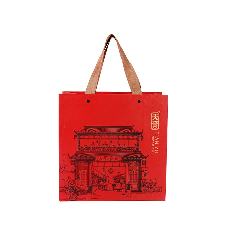 Custom Printed Jewelry Shopping Bag Luxury Gift Paper Bag with Rope Handle